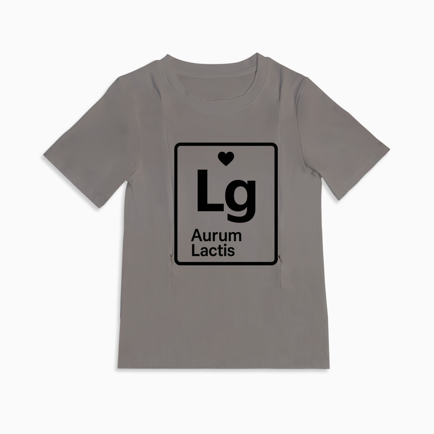 Side Zip Nursing Top for Moms | Liquid Gold Inside Slogan Tee by totkeeps