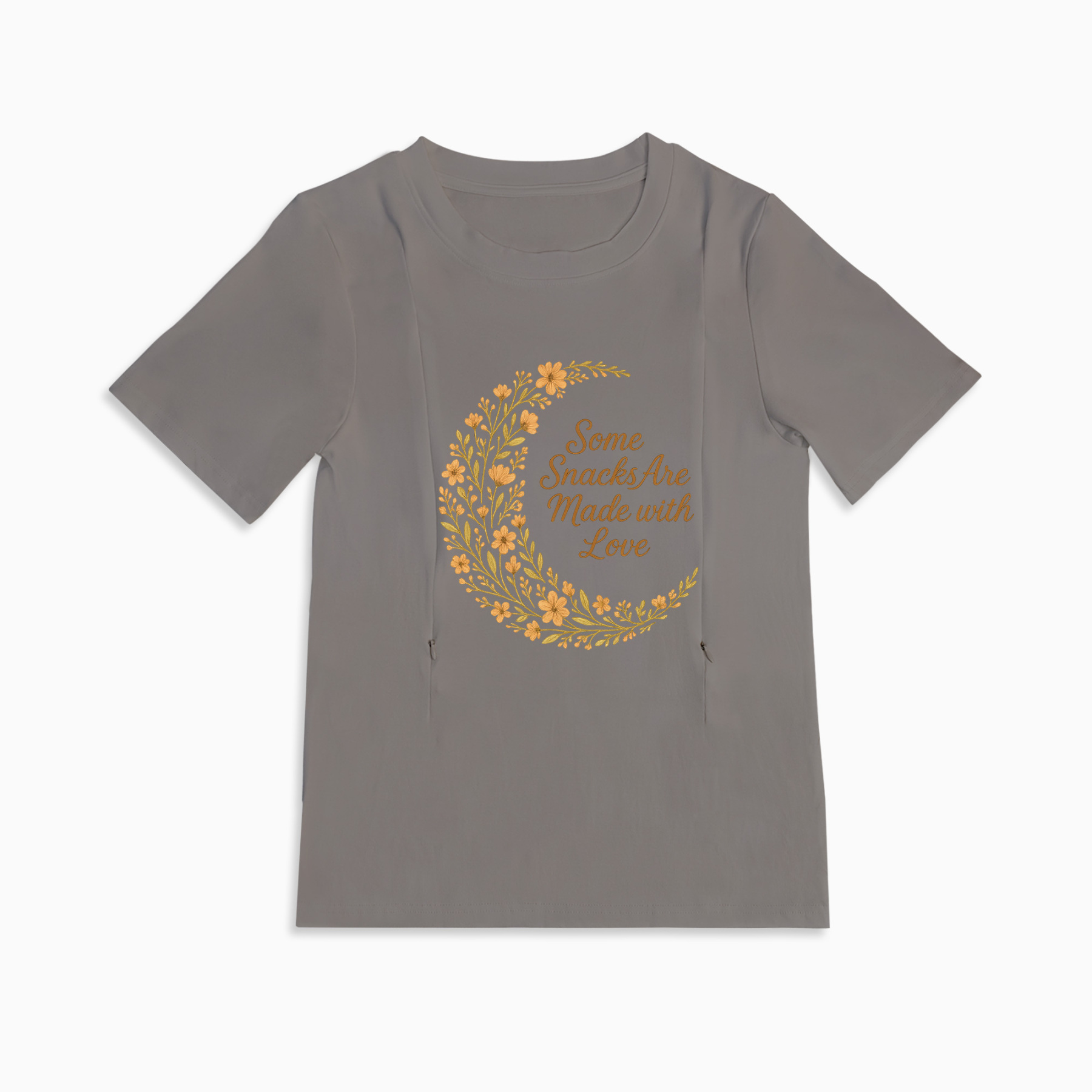 Cotton Nursing Top | Snacks Made with Love | Easy Zipper for Breastfeeding
