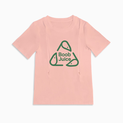 Breastfeeding T-Shirt with Zippers | Funny "Boob Juice" Graphic