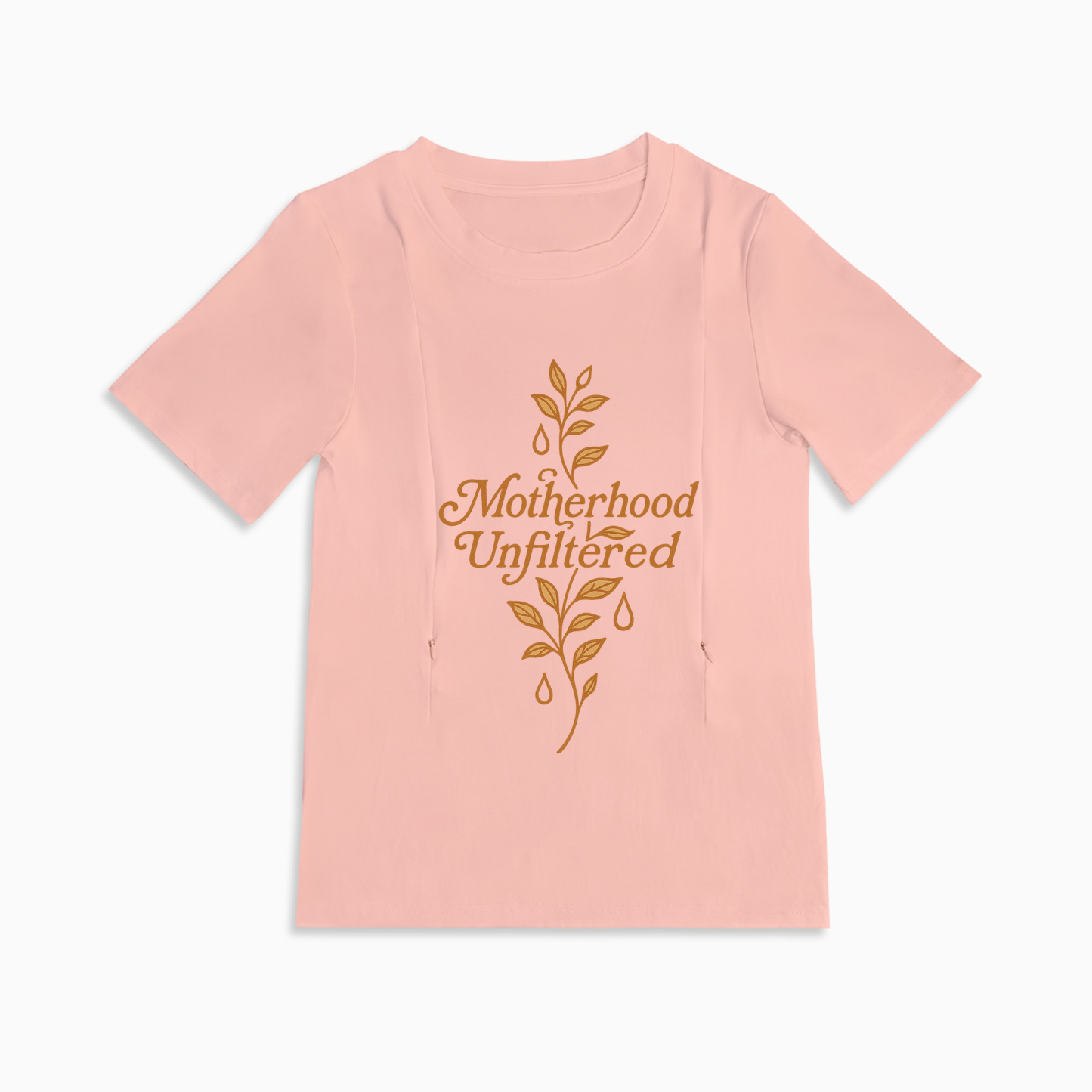 Funny Mom Gift | Motherhood Unfiltered Zipper Breastfeeding Top