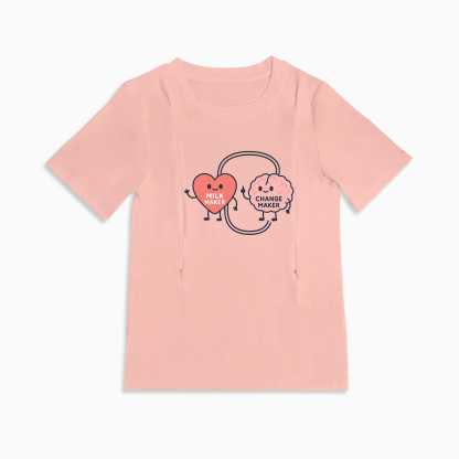 Side Zip Nursing Top for Moms | Milk Maker & Change Maker Graphic by totkeeps