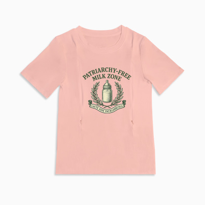 Confident Nursing T-Shirt with Zipper | Patriarchy-Free Milk Zone