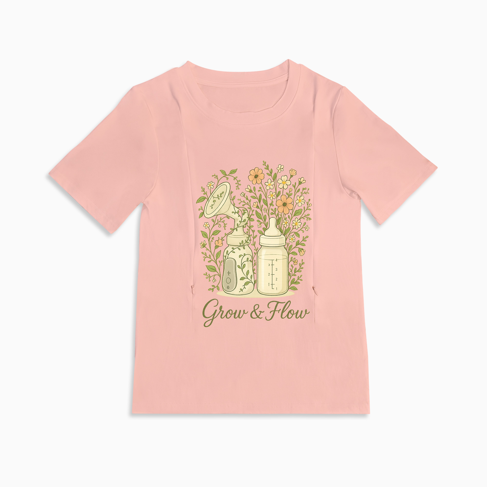 Totkeeps Nursing T-Shirt | Funny Pumping Slogan | Discreet Zippers