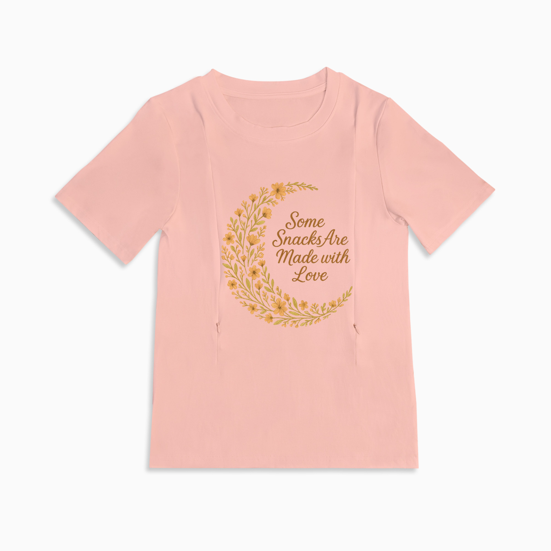 Cotton Nursing Top | Snacks Made with Love | Easy Zipper for Breastfeeding