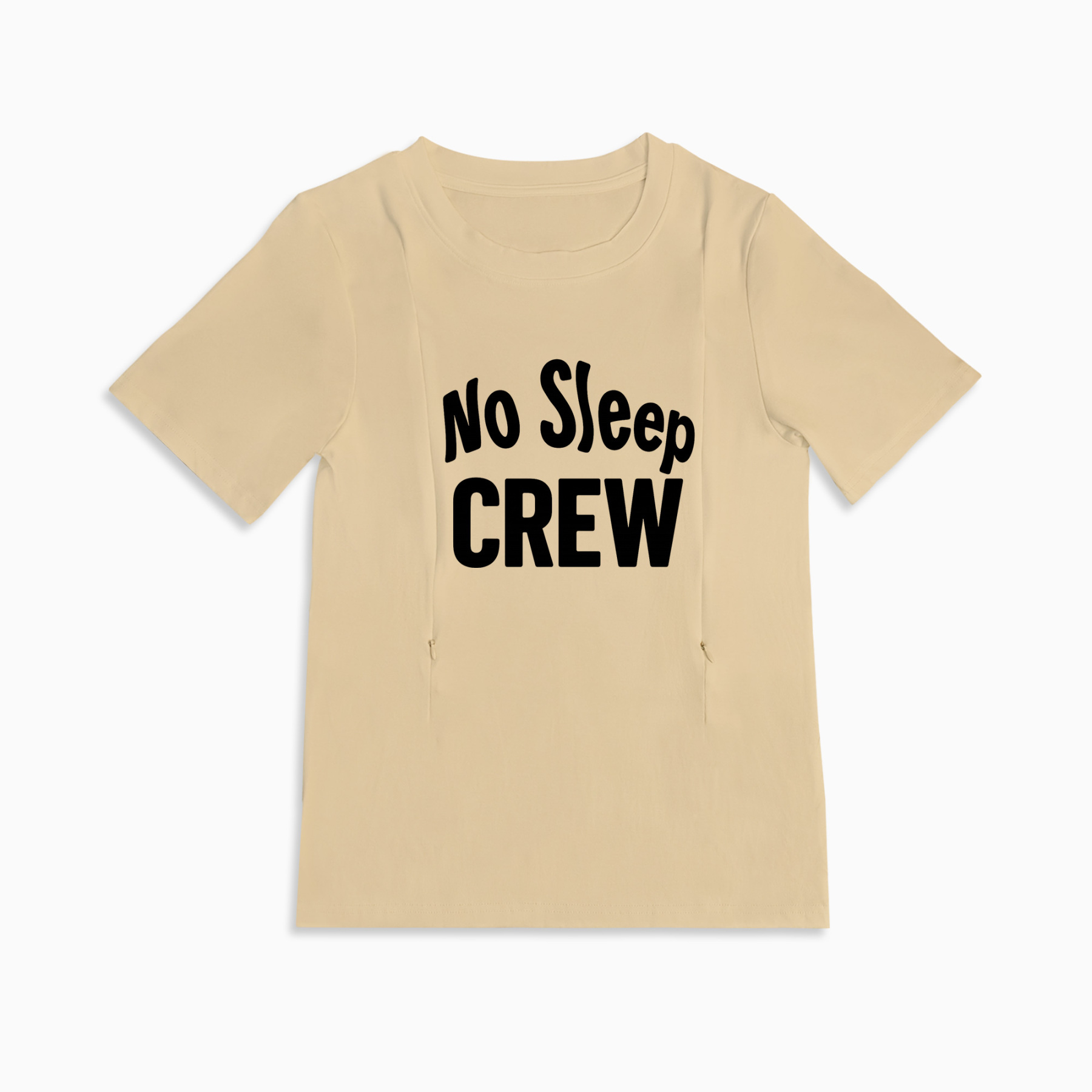 totkeeps Cotton Nursing Tee | No Sleep Crew | Gift for New Moms