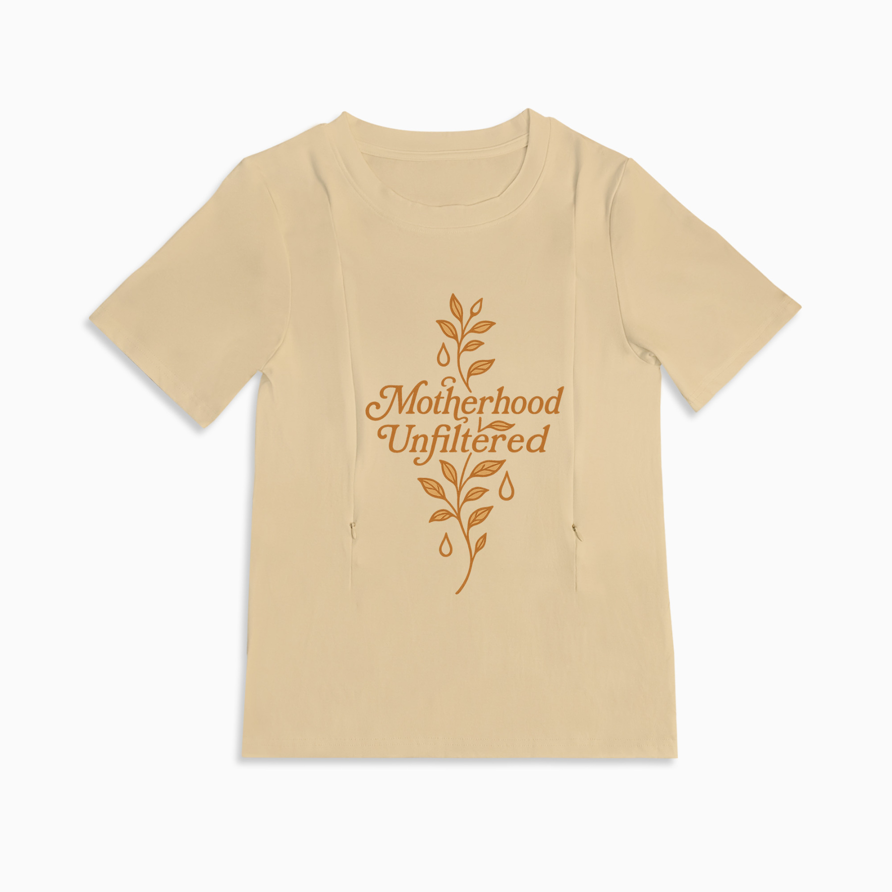 Funny Mom Gift | Motherhood Unfiltered Zipper Breastfeeding Top