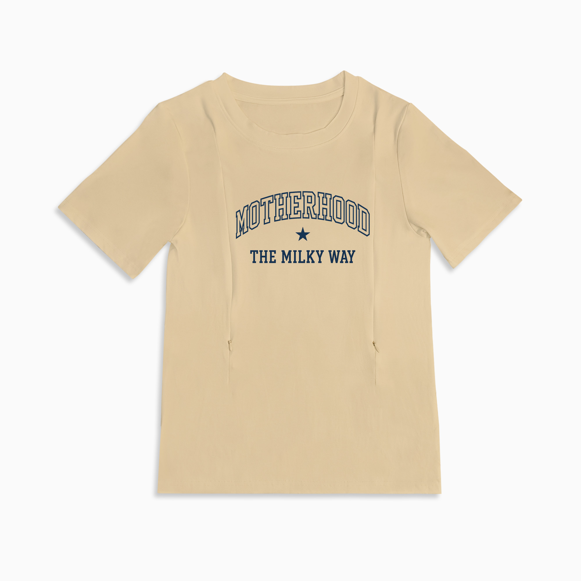 Breastfeeding T-Shirt for New Moms | "The Milky Way" | Side Zip