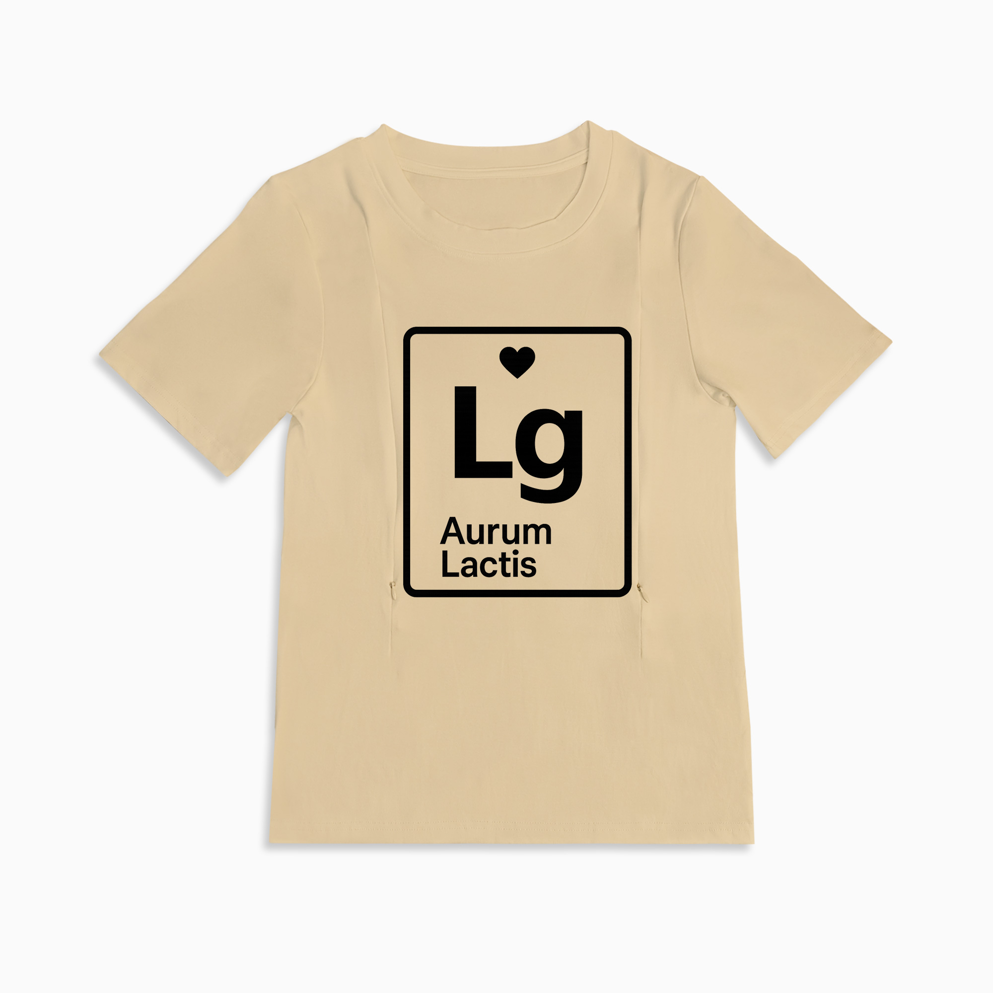 Side Zip Nursing Top for Moms | Liquid Gold Inside Slogan Tee by totkeeps