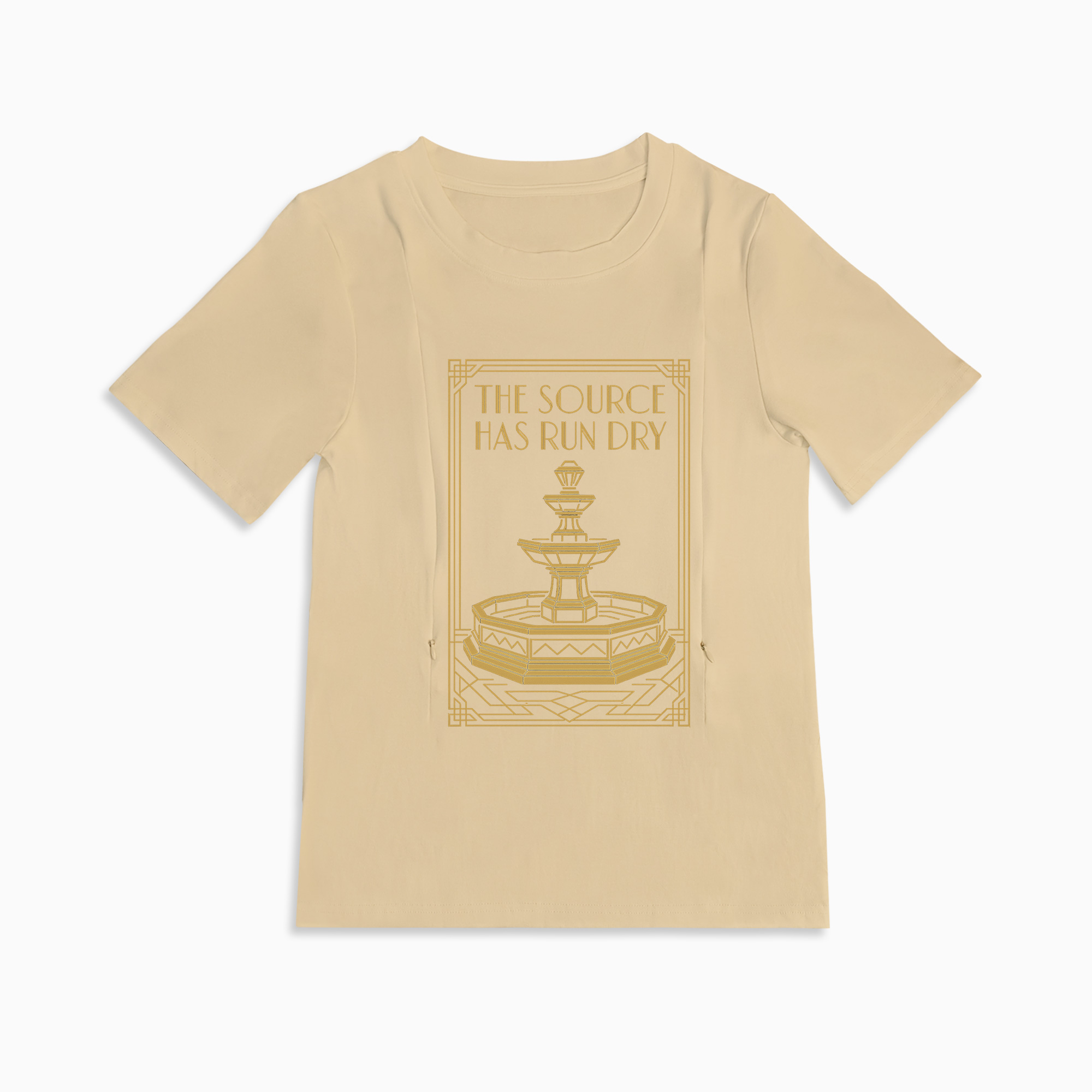 Cotton Nursing Shirt with Side Zippers | Funny "Straight Outta" Slogan