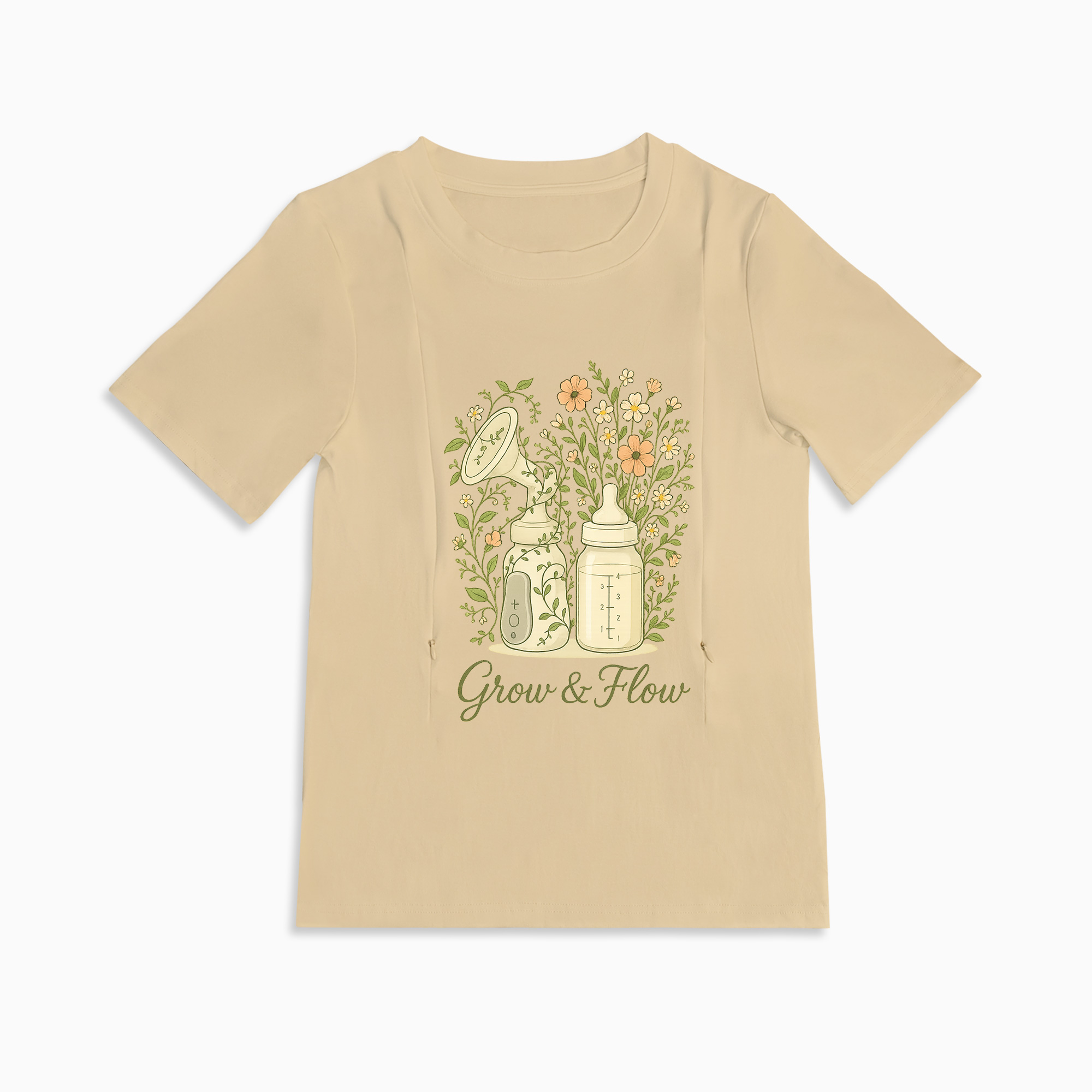 Totkeeps Nursing T-Shirt | Funny Pumping Slogan | Discreet Zippers