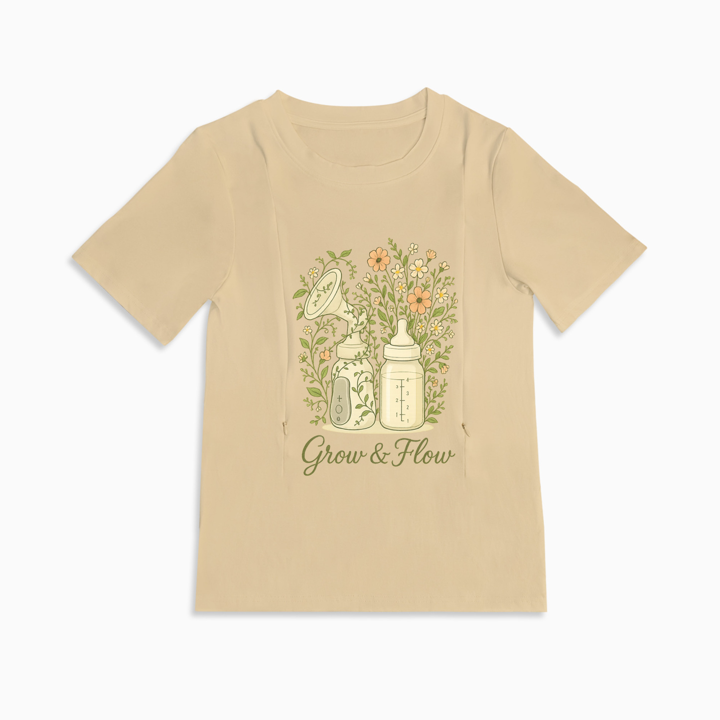 Totkeeps Nursing T-Shirt | Funny Pumping Slogan | Discreet Zippers
