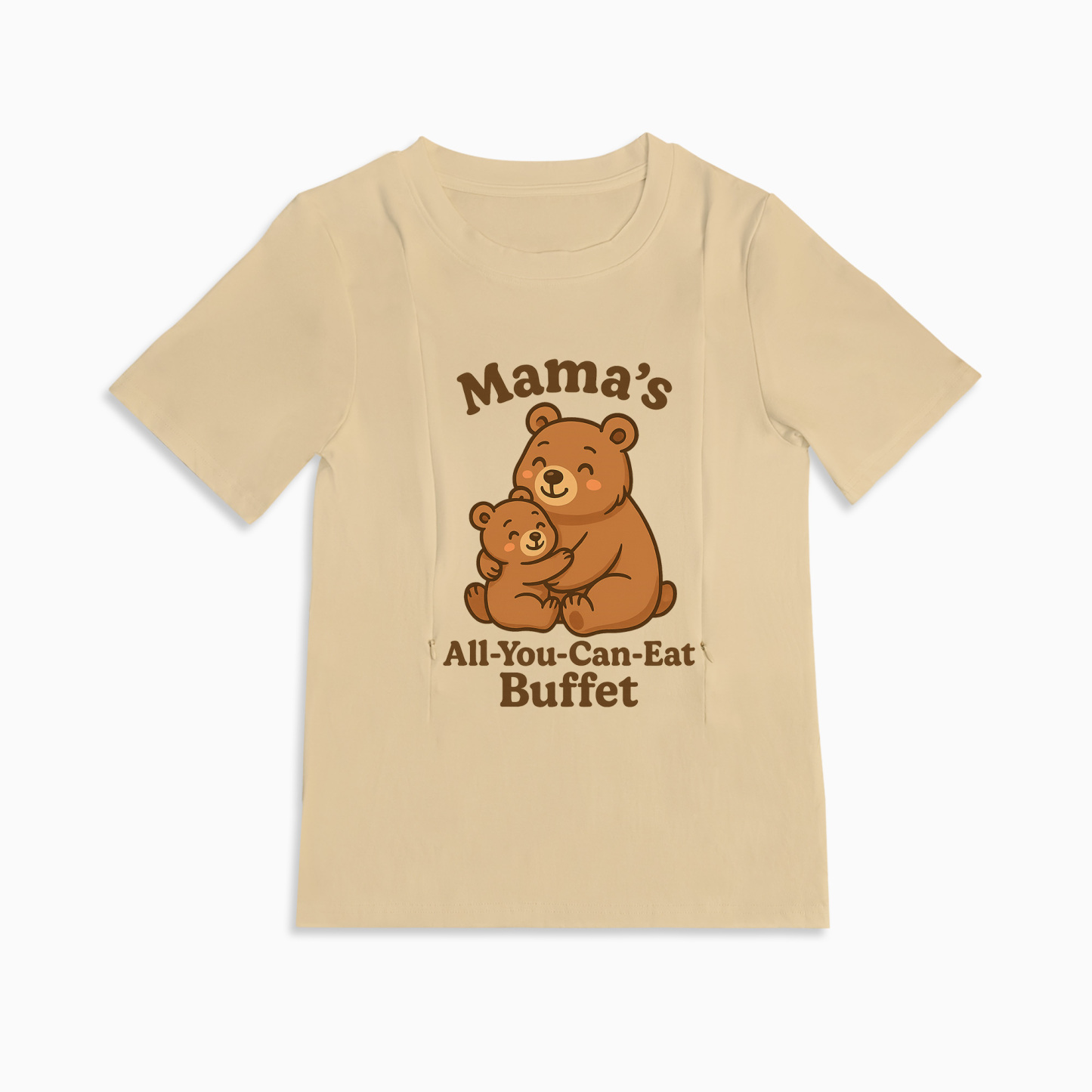 Cotton Nursing Top | "Yes They're Functional" | Easy Zipper Access