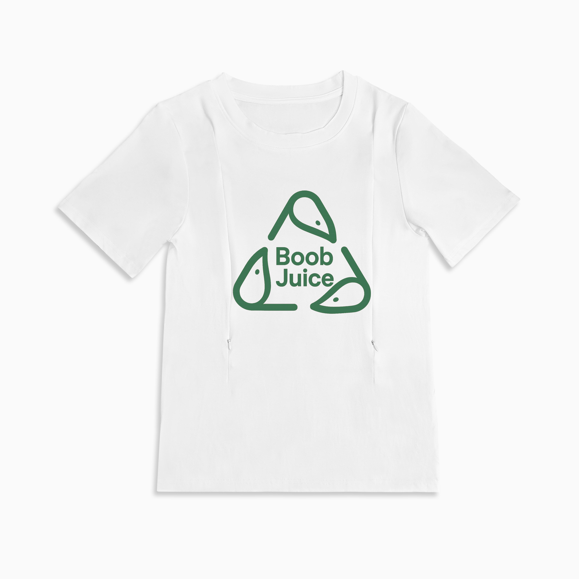 Breastfeeding T-Shirt with Zippers | Funny "Boob Juice" Graphic