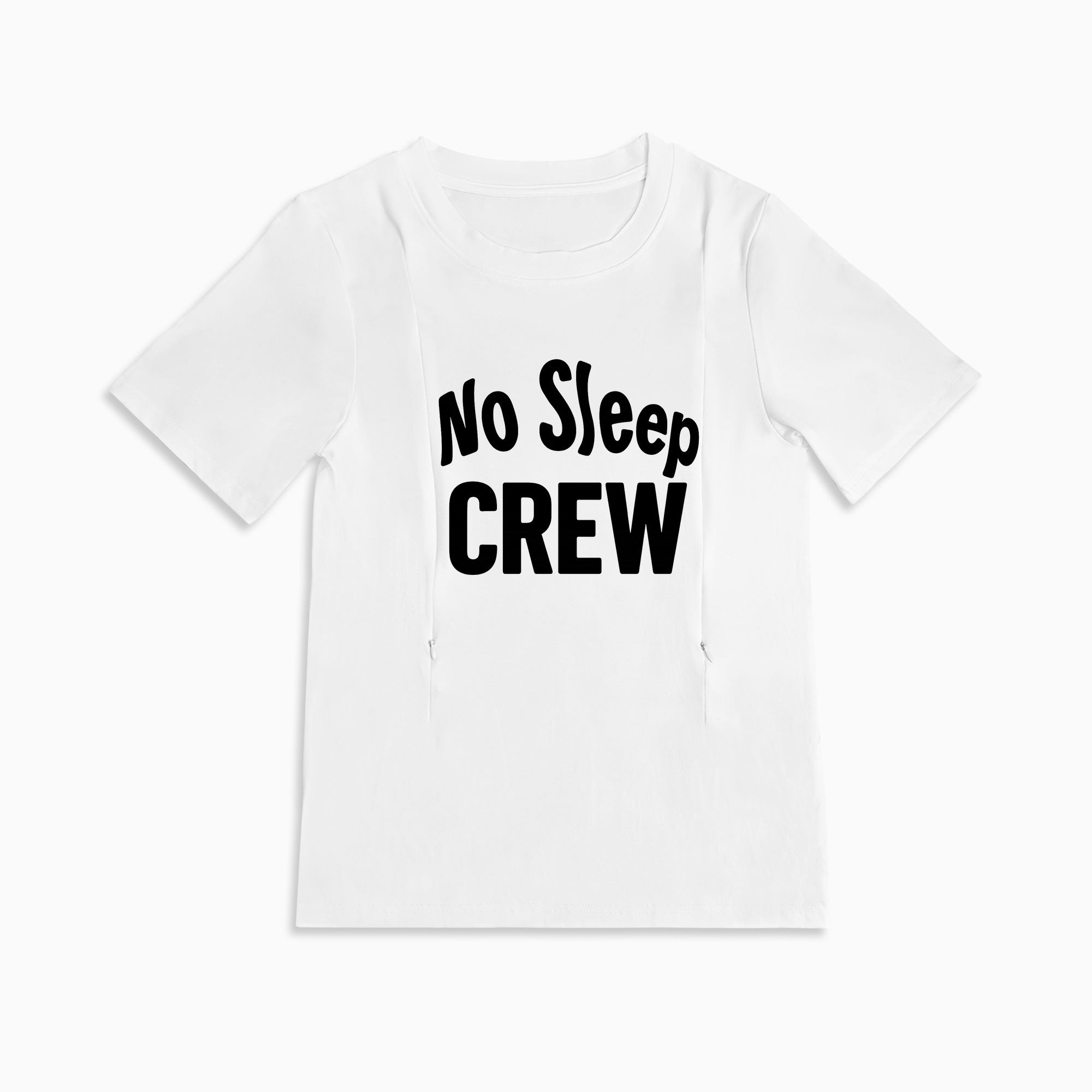 totkeeps Cotton Nursing Tee | No Sleep Crew | Gift for New Moms