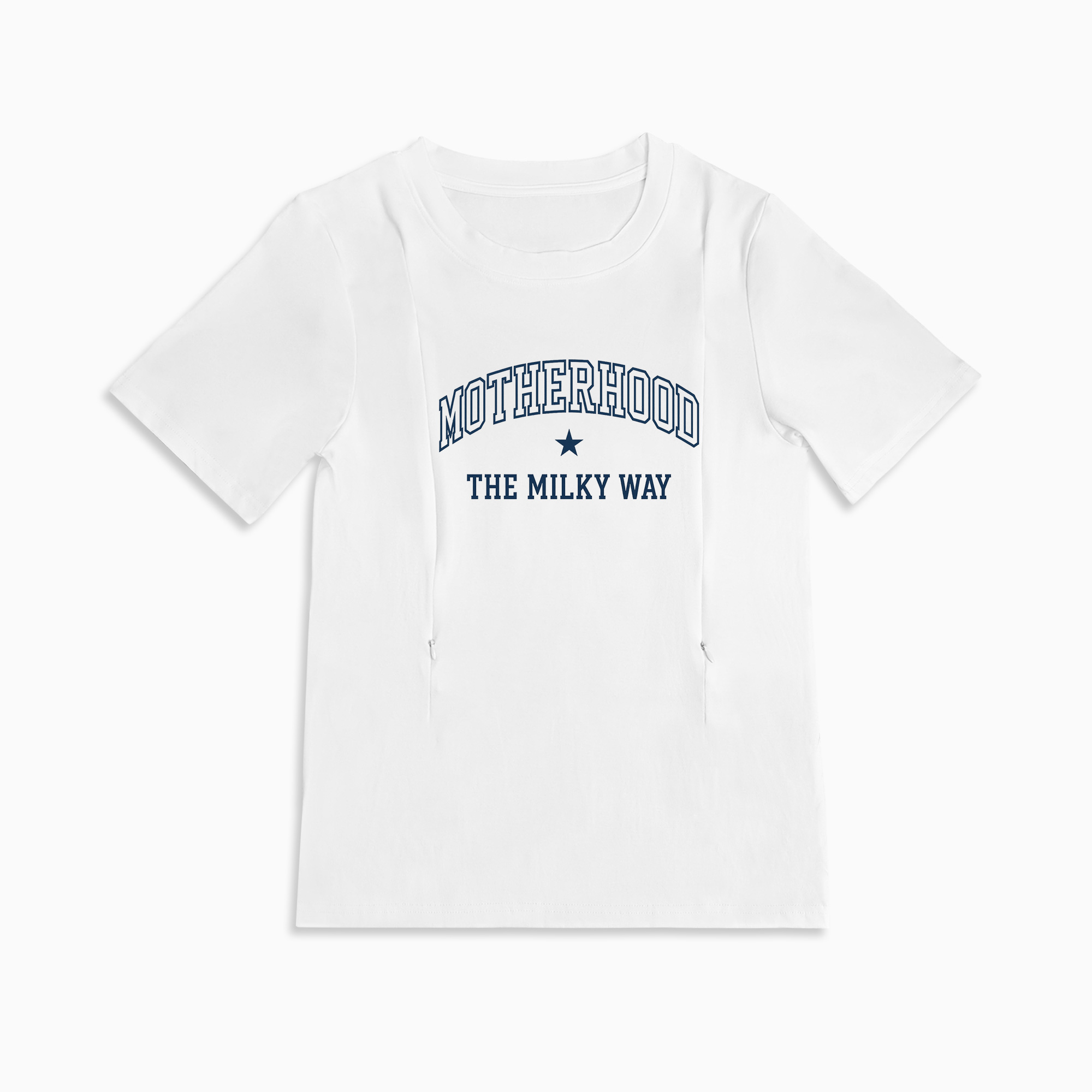 Breastfeeding T-Shirt for New Moms | "The Milky Way" | Side Zip