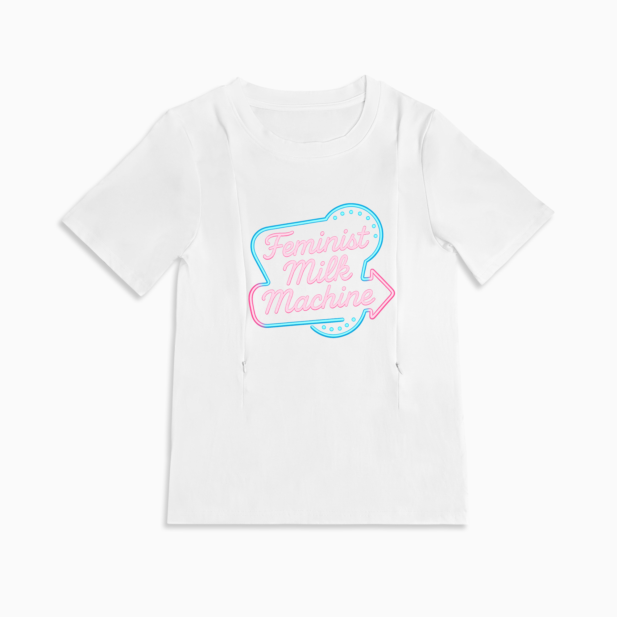 Side Zip Nursing Top for Moms | Feminist Milk Machine Statement Tee by totkeeps