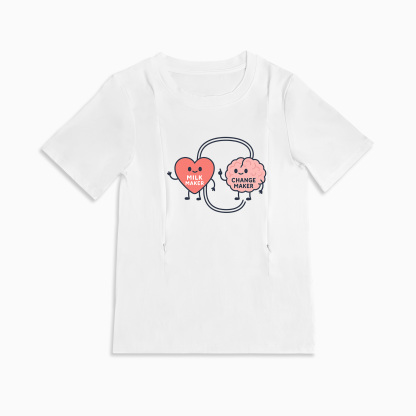 Side Zip Nursing Top for Moms | Milk Maker & Change Maker Graphic by totkeeps