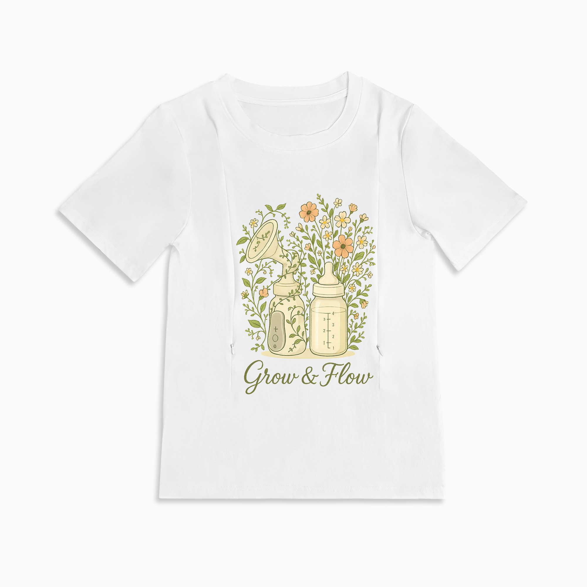 Totkeeps Nursing T-Shirt | Funny Pumping Slogan | Discreet Zippers