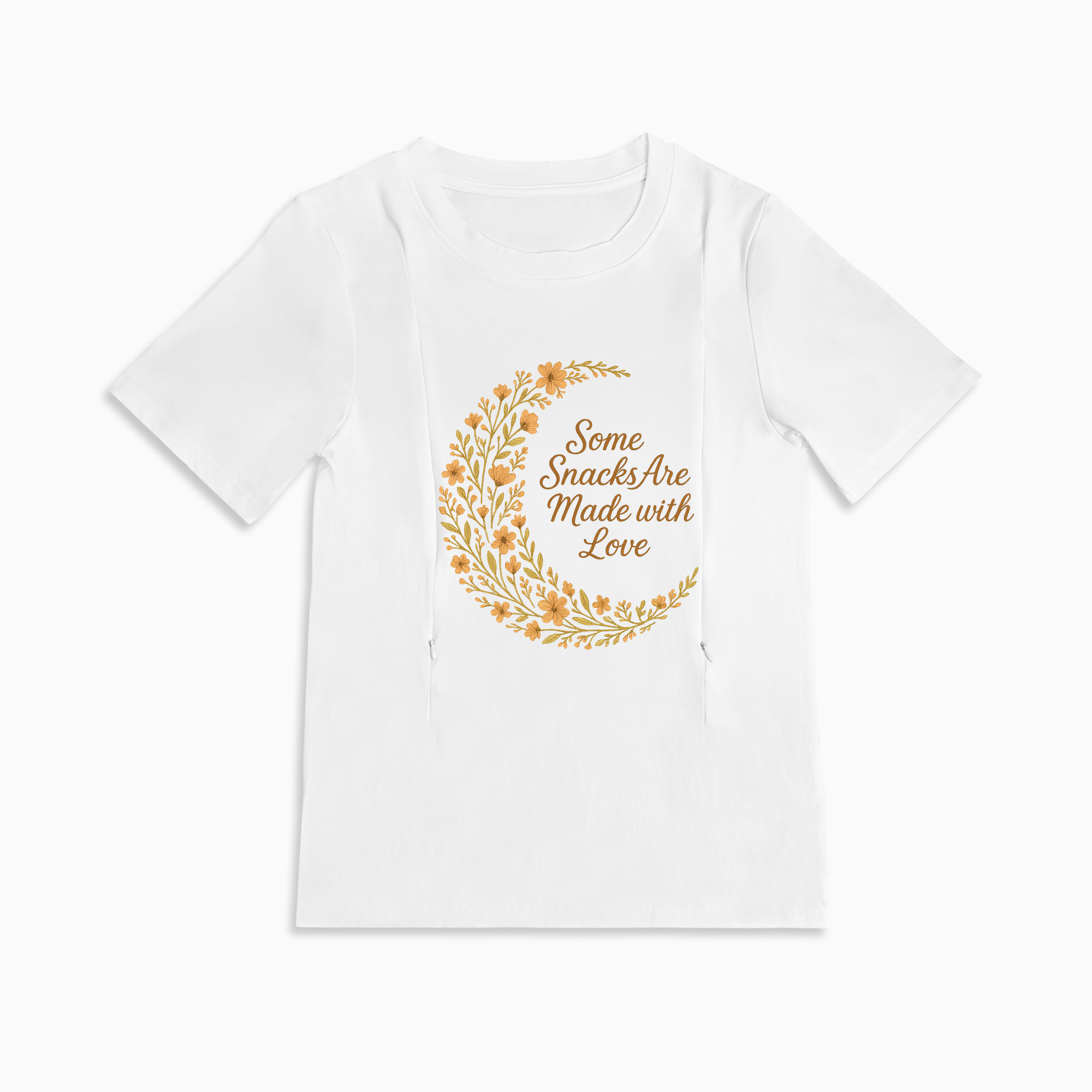 Cotton Nursing Top | Snacks Made with Love | Easy Zipper for Breastfeeding