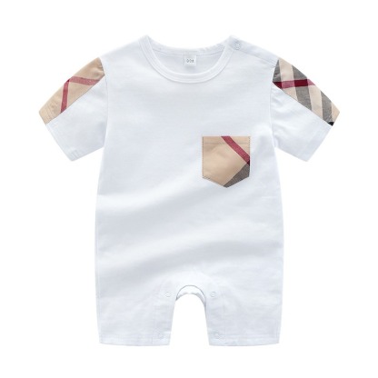 Baby Boy Summer Cotton Short-Sleeve Jumpsuits