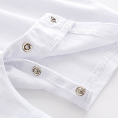 Baby Boy Collar Short-Sleeve Bonded Jumpsuits