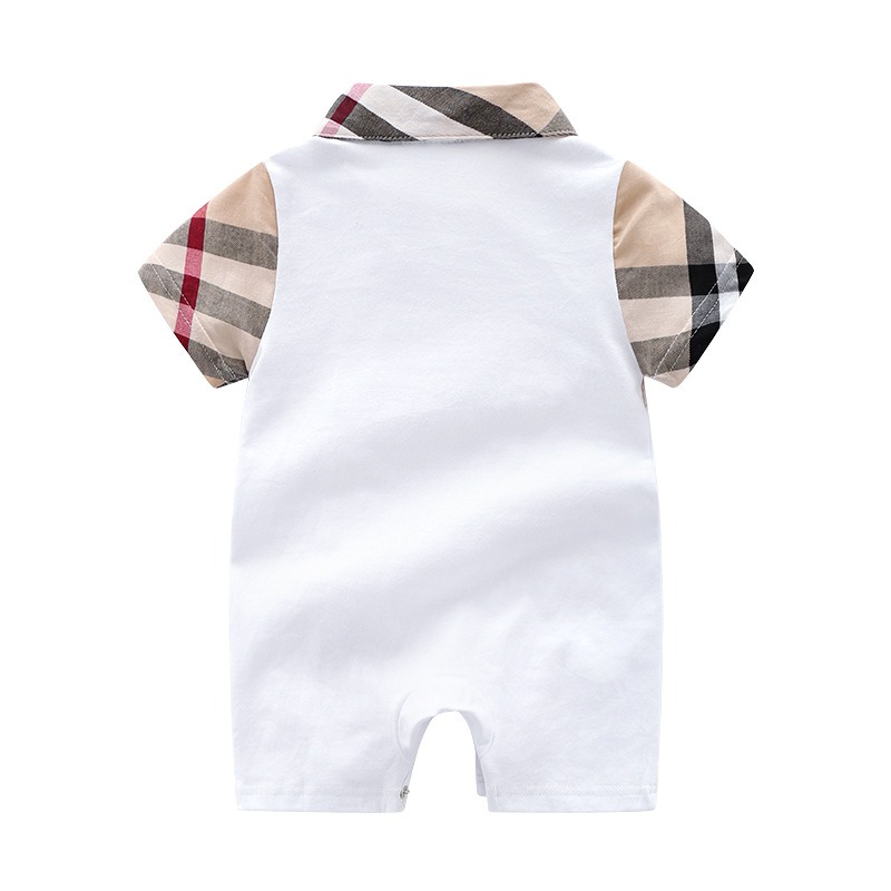 Baby Boy Short-Sleeve Collar Jumpsuits