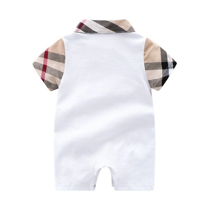 Baby Boy Short-Sleeve Collar Jumpsuits