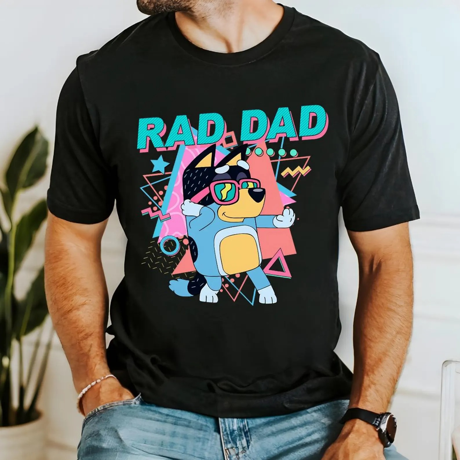 Father'S Day Family Matching T Shirt Blue Dog Rad Dad fathers day gift