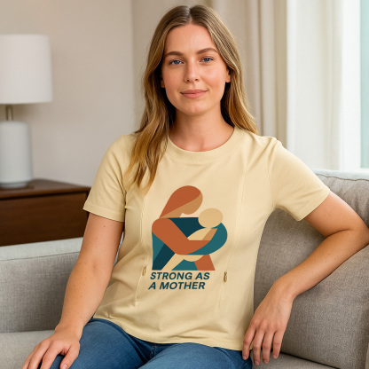 Strong as a Mother Postpartum Shirt | Stylish Tee with  | brand