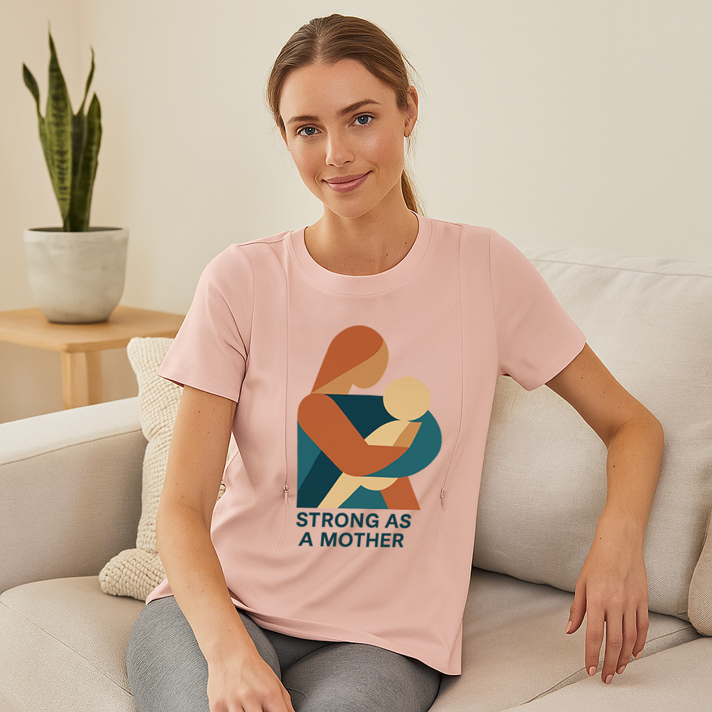 Strong as a Mother Postpartum Shirt | Stylish Tee with  | brand