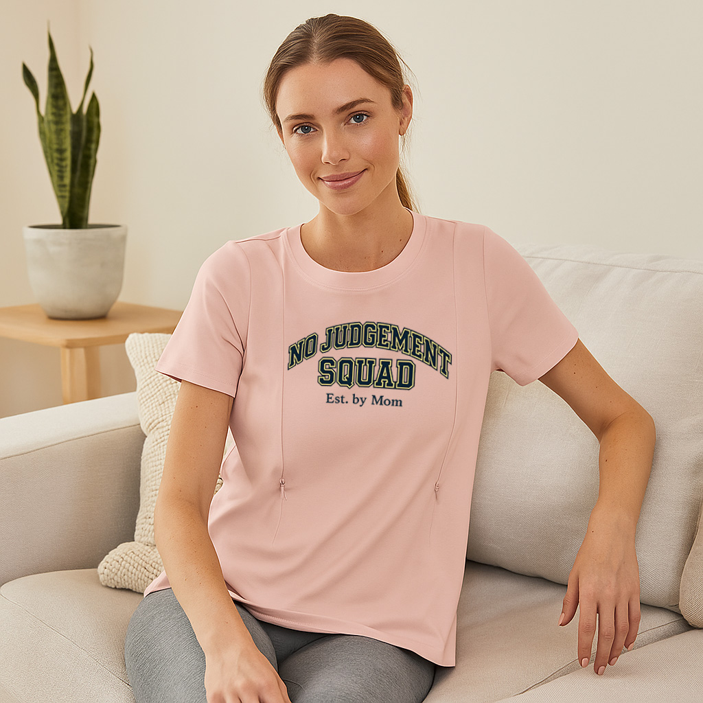 Side Zipper Breastfeeding Top | "No Judgement Zone" Mom | brand