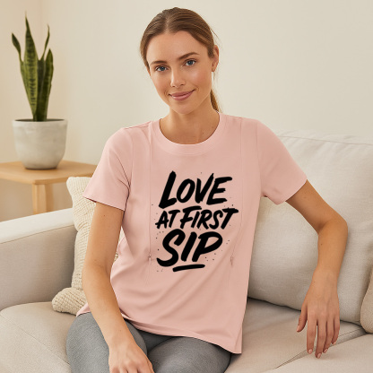 Breastfeeding T-Shirt with Side Zippers | "Love at Firs | brand
