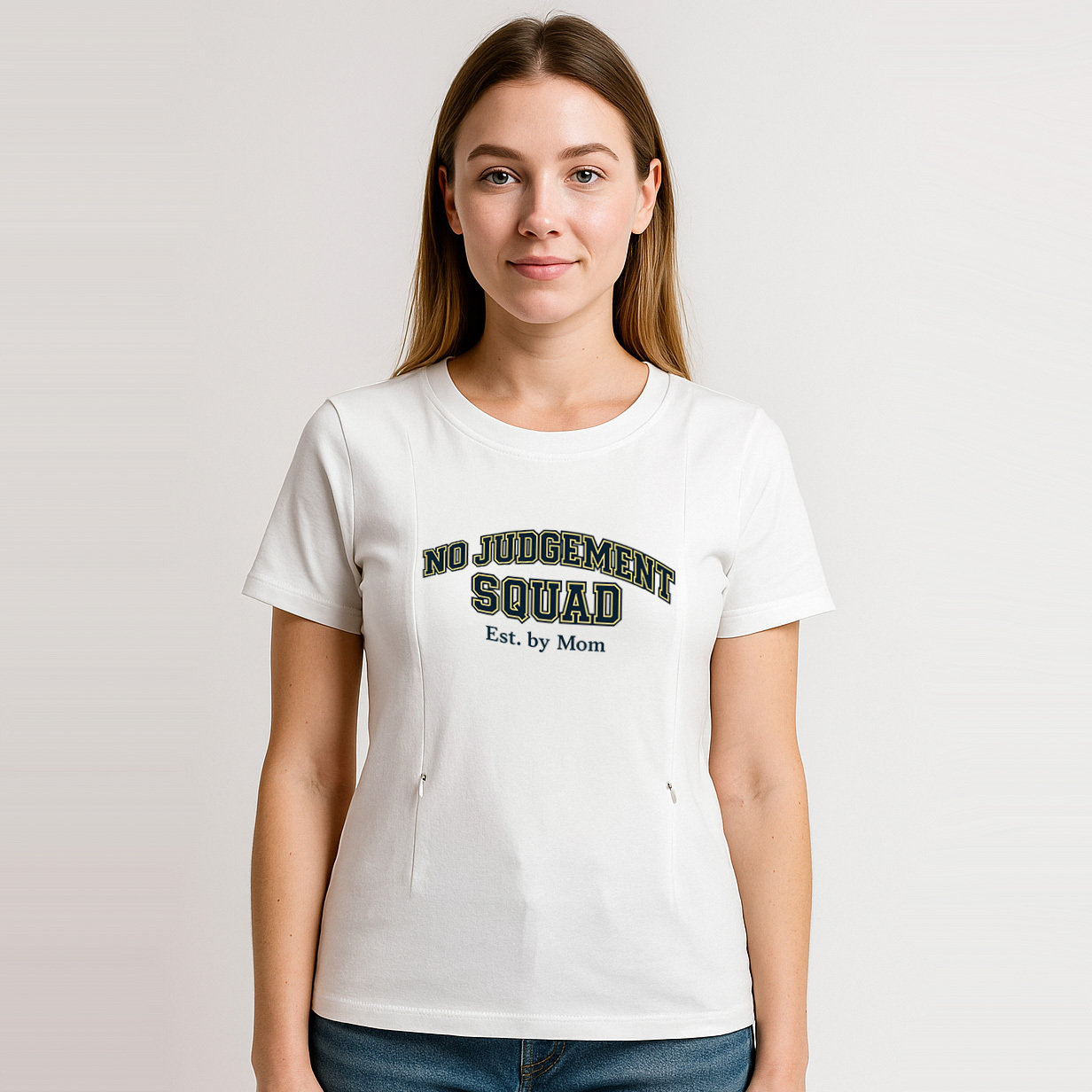 Side Zipper Breastfeeding Top | "No Judgement Zone" Mom | brand