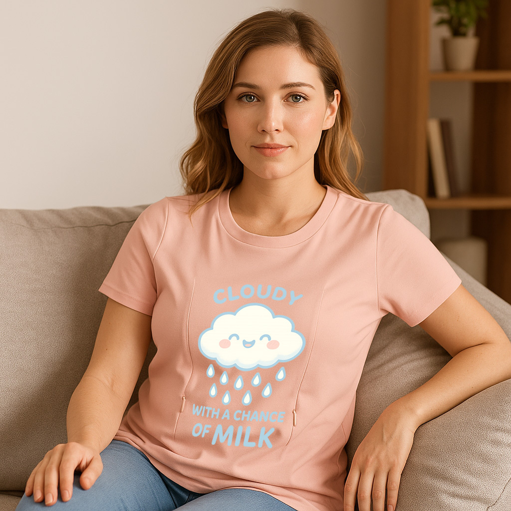 Funny Baby Shower Gift | "Yes They're Real" Nursing T-Shirt