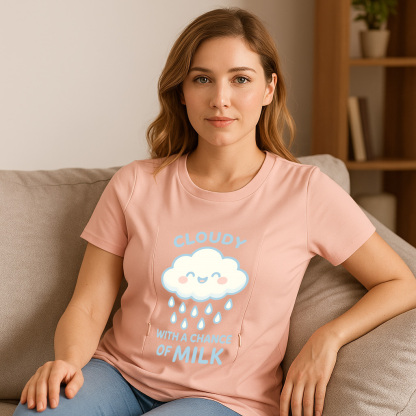 Funny Baby Shower Gift | "Yes They're Real" Nursing T-Shirt