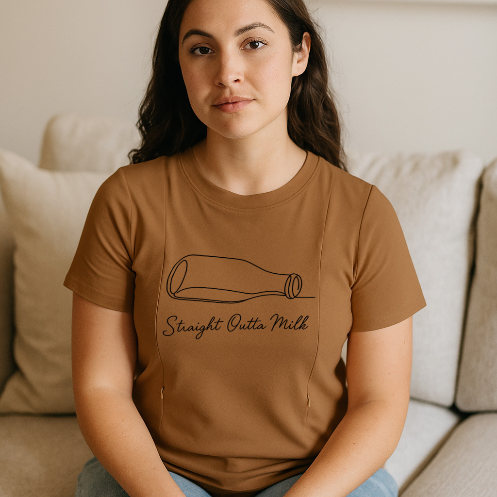 Graphic Nursing Top | Straight Outta Milk | Easy Side Z | brand