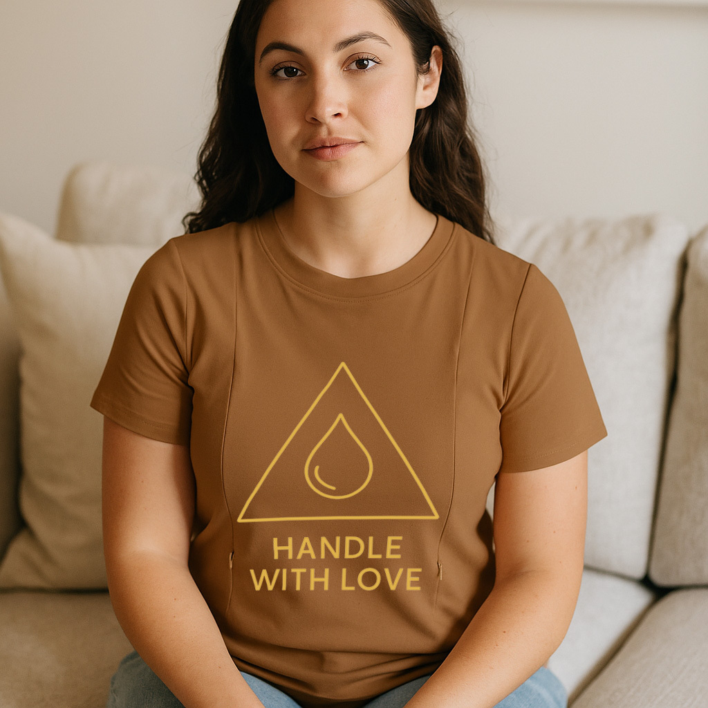 Easy Access Nursing Shirt | Liquid Gold Inside Slogan | | brand