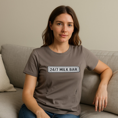 totkeeps Zipper Nursing Top | 24/7 Milk Bar | Comfy Bre | brand