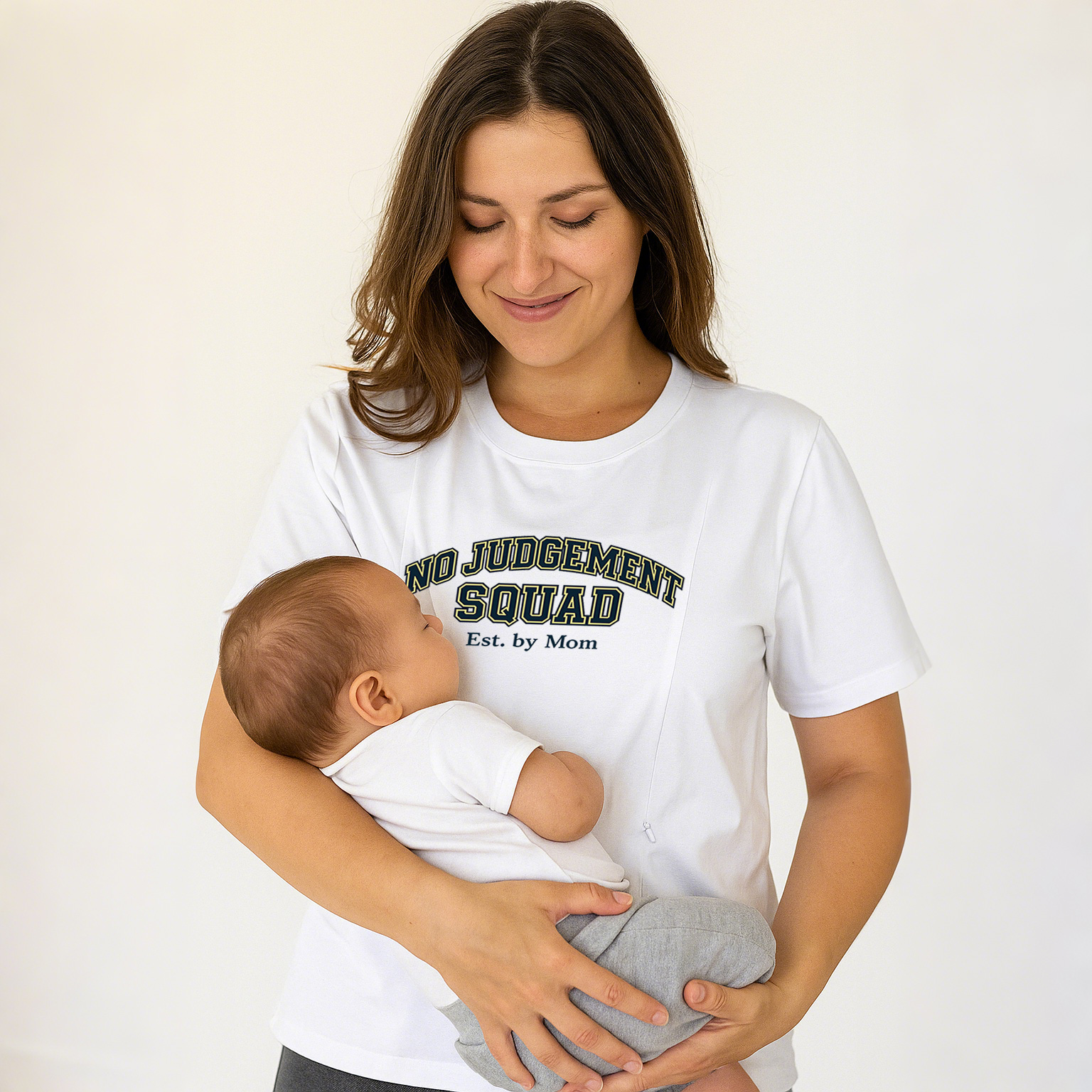 Side Zipper Breastfeeding Top | "No Judgement Zone" Mom | brand