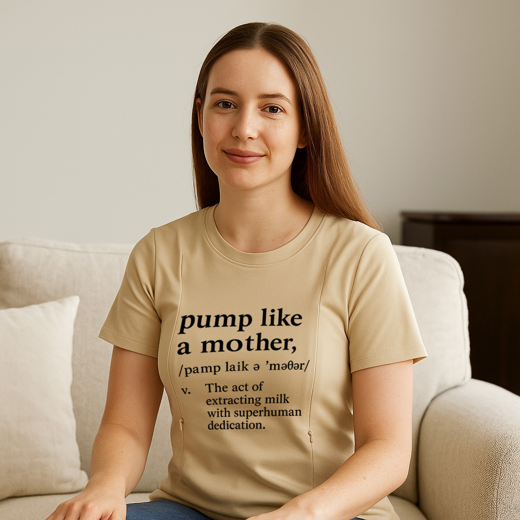 "Pump Like a Mother" Nursing Top | Soft Cotton & Easy Z | brand