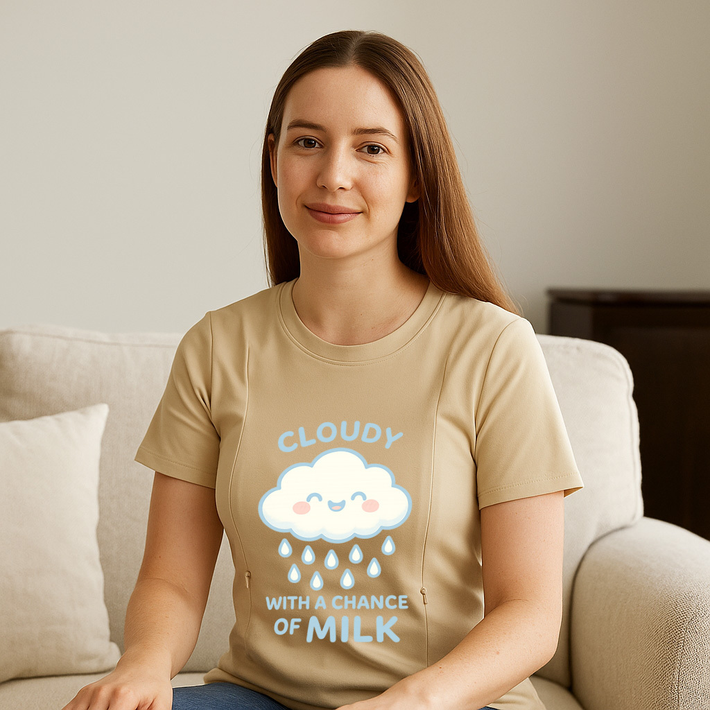 Funny Baby Shower Gift | "Yes They're Real" Nursing T-Shirt