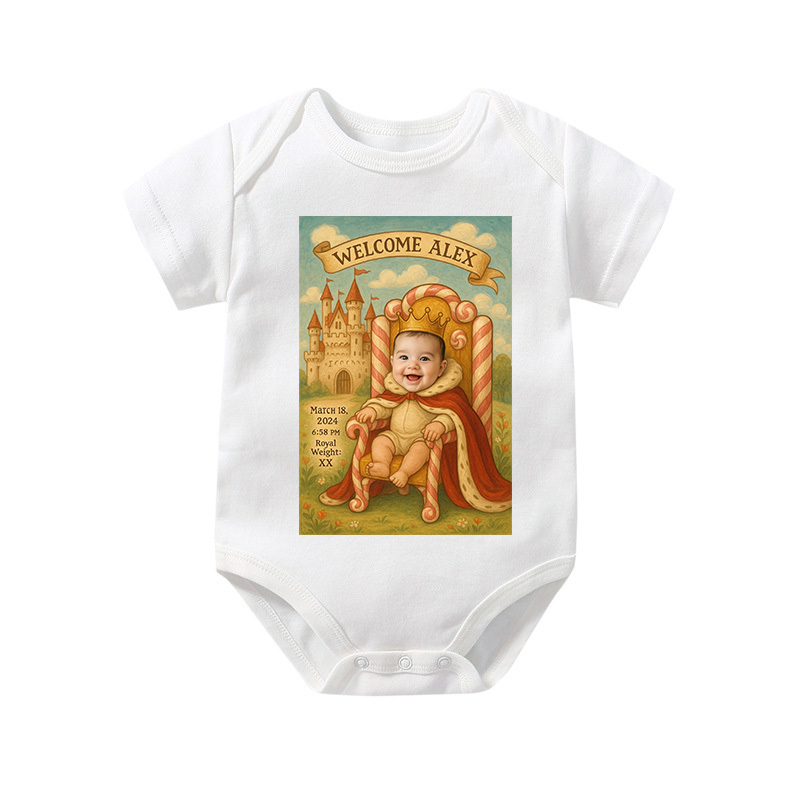 Personalized Royal Snap Rompers