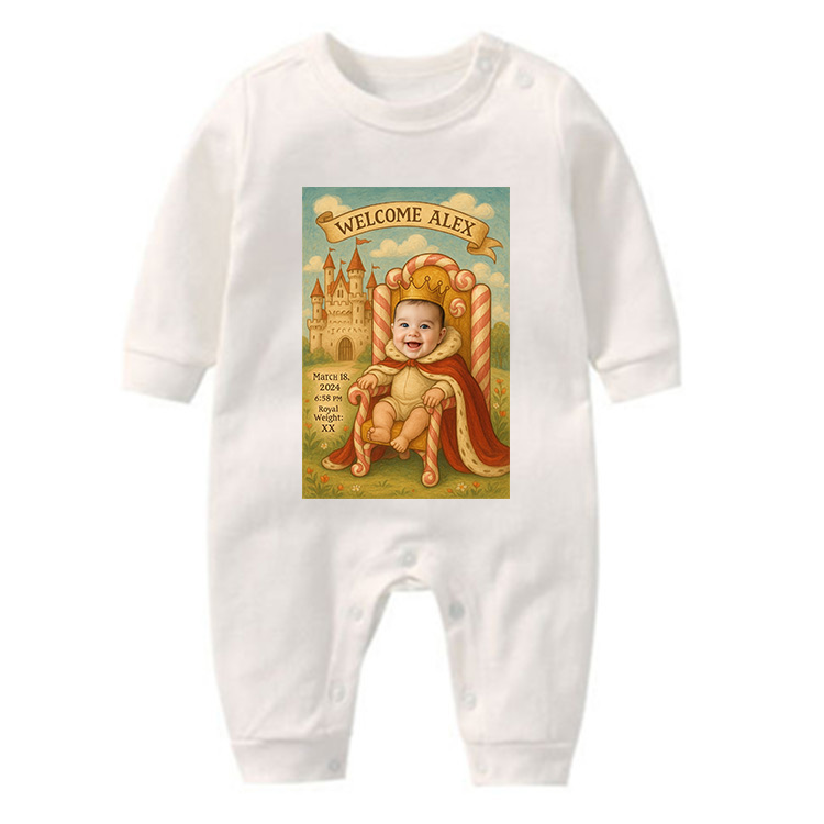 Personalized Royal Snap Rompers