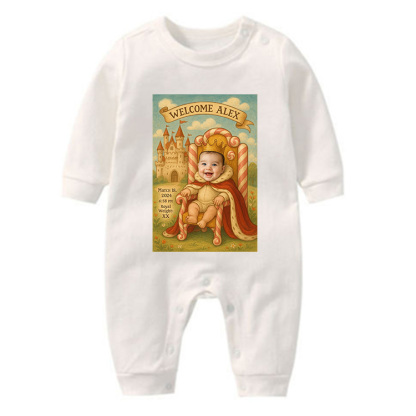 Personalized Royal Snap Rompers