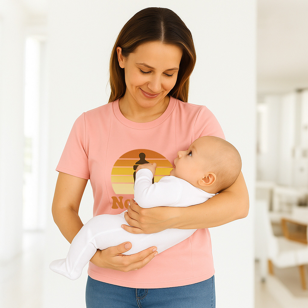 No Sleep Crew Tee | Functional Nursing Shirt with Hidde | brand