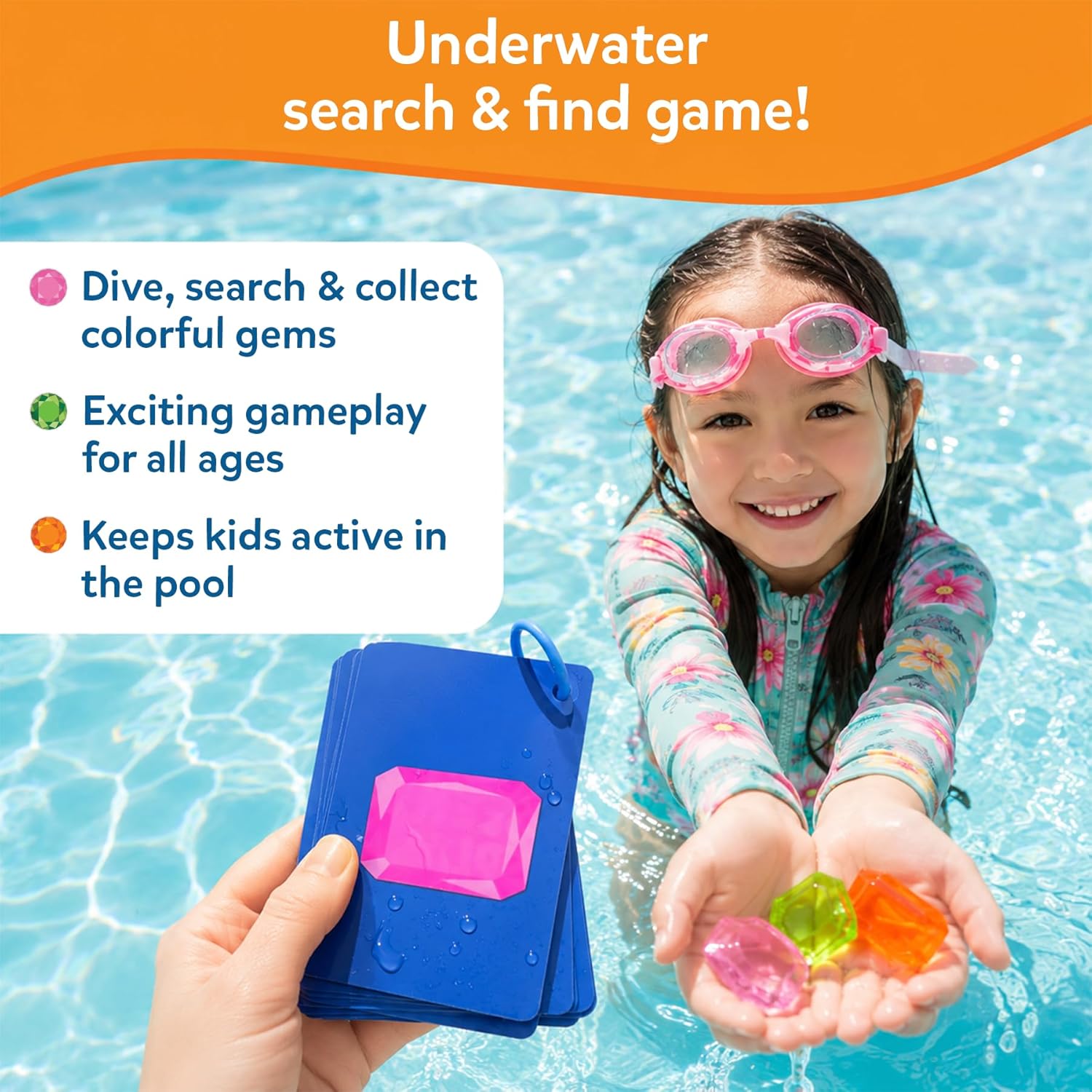  Pool Gem Hunt Diving Game for Kids 