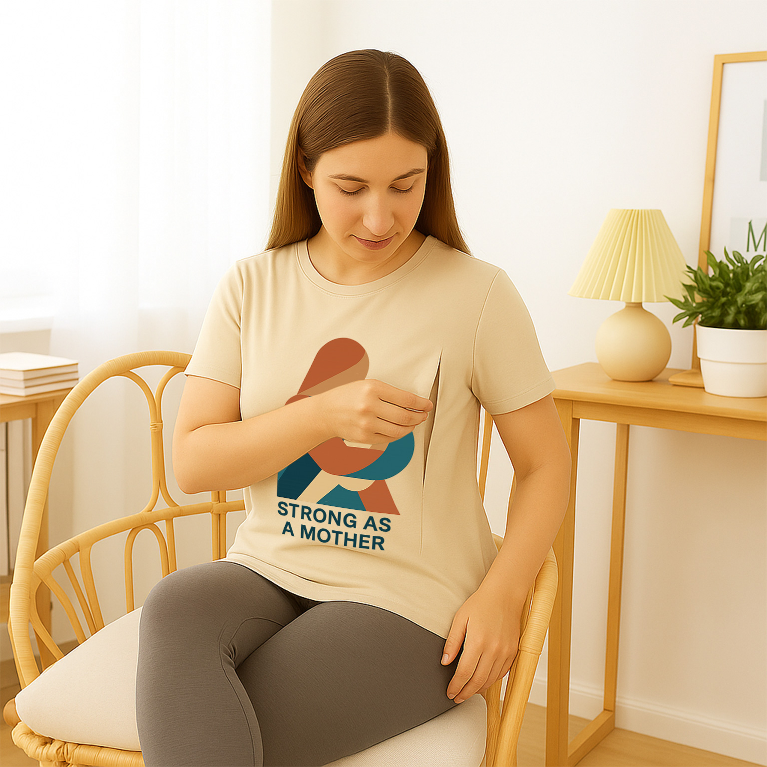 Strong as a Mother Postpartum Shirt | Stylish Tee with  | brand