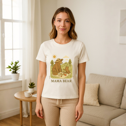 Mama Bear Postpartum Tee | Stylish & Functional Nursing | brand