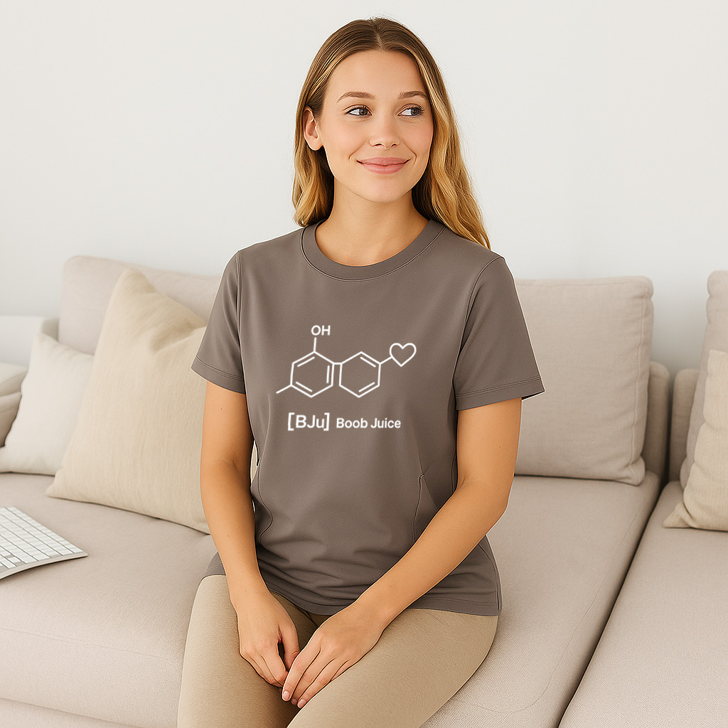 Perfect Baby Shower Gift | Boob Juice Zipper Nursing T-Shirt