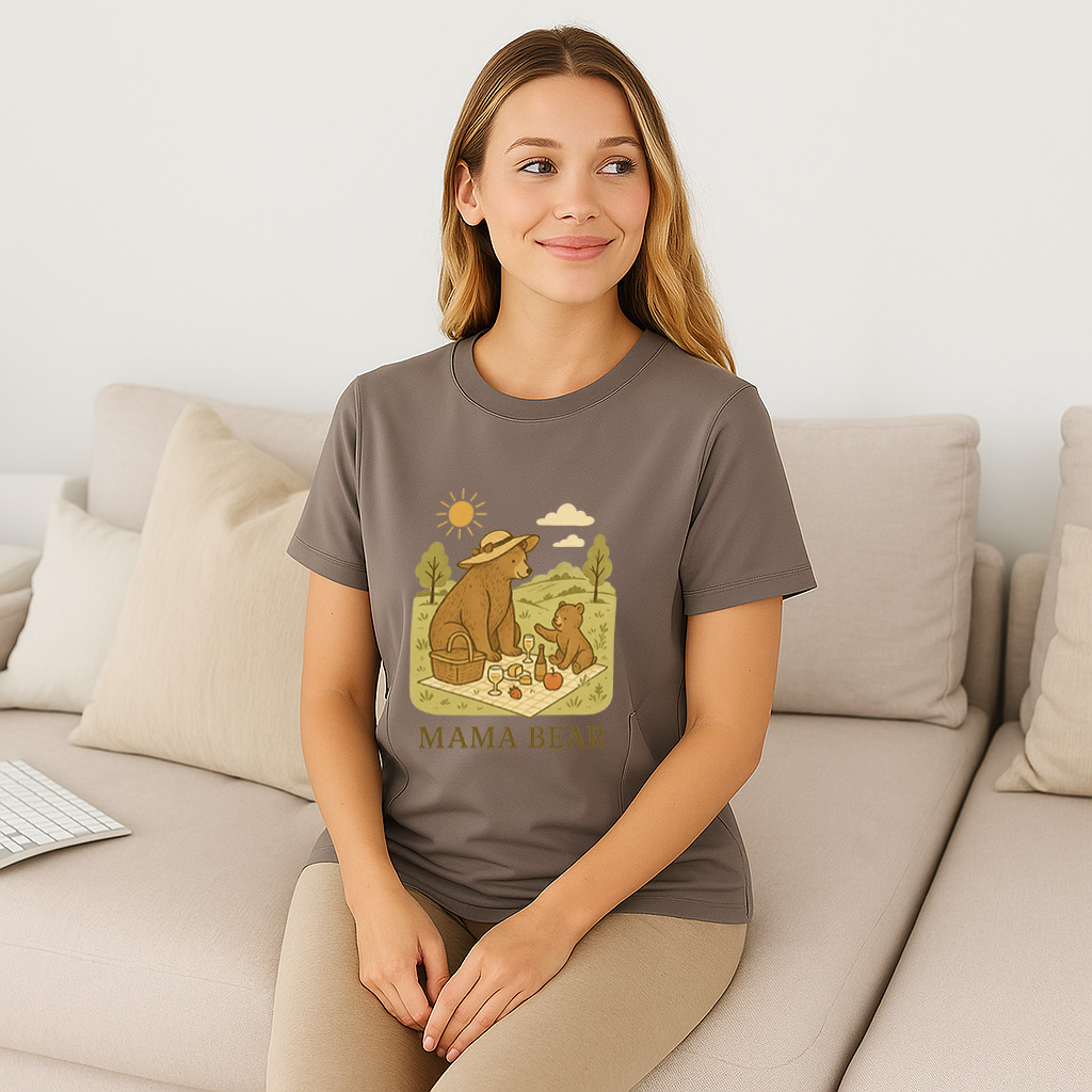 Mama Bear Postpartum Tee | Stylish & Functional Nursing | brand